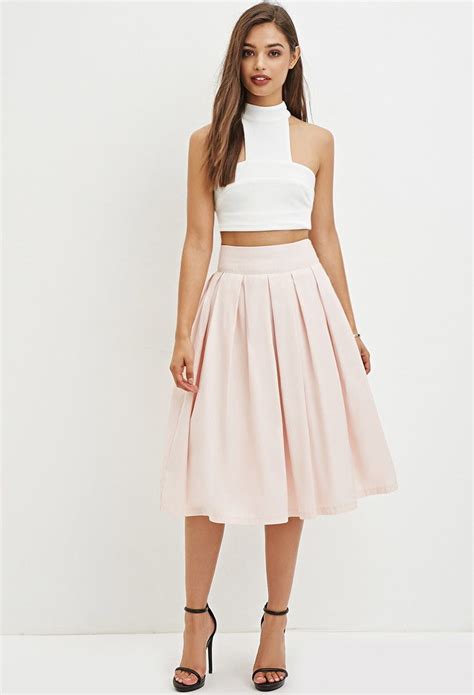 pleated a line skirt